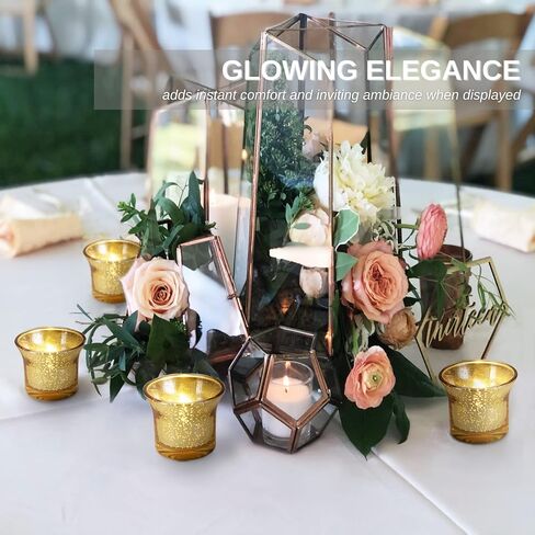 Homemory Candle Holder, 2'' Votive Candle Holders for Table Centerpiece, 24-Pack Glass Tealight Candle Holder for Engagement, Proposal, Wedding, Bridal Shower, Holiday, Reception, Anniversary Decor in Saudi Arabia