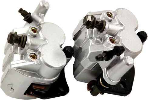 مجموعة فرجار الفرامل الأمامية اليسرى واليمنى مع وسادات بديلة لـ Yamaha Rhino 660 2004-2007 Rhino 700 2008-2013 Rhino 450 2006-2009 5B4-2580T-01-00 5B4-2580U-01-00 59300-05H00-999 in Saudi Arabia