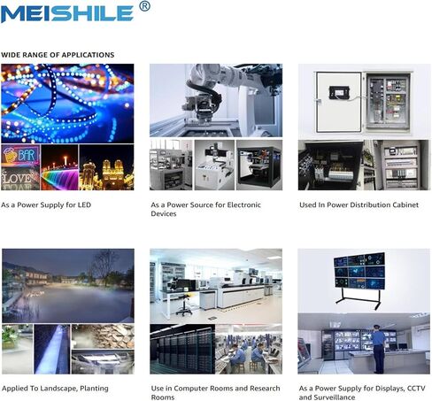 MEISHILE 60V 25A 1500W تحويل التيار الكهربائي محول AC إلى DC محول محول لمصباح ضوء شريط السائق LED، مكبر للصوت، آلة، 120V 110V إلى 60Volt 5A 8A 10A 15A 20Amp in Kuwait