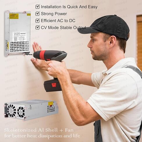 MEISHILE 60V 25A 1500W تحويل التيار الكهربائي محول AC إلى DC محول محول لمصباح ضوء شريط السائق LED، مكبر للصوت، آلة، 120V 110V إلى 60Volt 5A 8A 10A 15A 20Amp in Kuwait