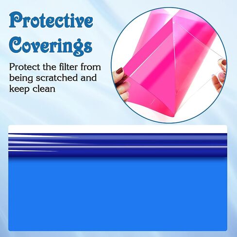 12 Pcs 16x20inch Correction Gel Light Filter Lighting Gels Diffuser 12 Colors Overlays Transparent Plastic Sheets Film for Landscape Led Light, Photography, Video, Photo, Stage in Saudi Arabia