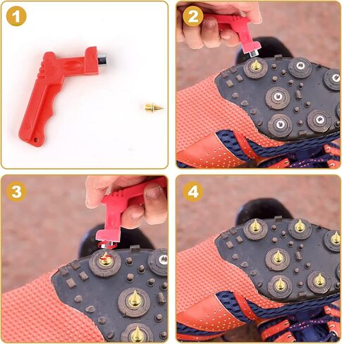 100PCS 1/4 Inch Track Spikes for Shoes,Sross Country Running Spikes with Spike Wrench,Golf Replacement Shoe Spikes for Field Sprinting Sports Short Running,Hiking,High Jumping in Kuwait