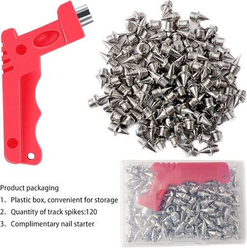120 قطعة من COOHLYEE 1/4 بوصة مسامير مسار بديلة من الفولاذ المقاوم للصدأ ومسامير عبر البلاد، مسامير بديلة لأحذية الجري لمسافات قصيرة in Kuwait