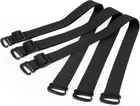 TAOCOCO 3 عبوات من الأشرطة المطاطية القابلة للتعديل، غطاء كرسي كرسي كرسي محبب، غطاء أريكة 3 مقاعد، أغطية حامل للأريكة (3 عبوات، أسود) in Kuwait