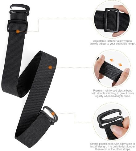 TAOCOCO 3 عبوات من الأشرطة المطاطية القابلة للتعديل، غطاء كرسي كرسي كرسي محبب، غطاء أريكة 3 مقاعد، أغطية حامل للأريكة (3 عبوات، أسود) in Kuwait