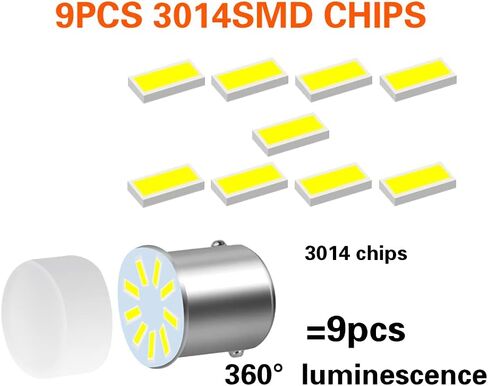 DuaBhoi 4× 1157 LED BAY15D 1034 2057 2357 7528 P21/5W Bulb Replacement for Car RV Camper Reverse Lamps Back Up Tail Brake Stop Parking Interior Indoor Dome Light White in Saudi Arabia