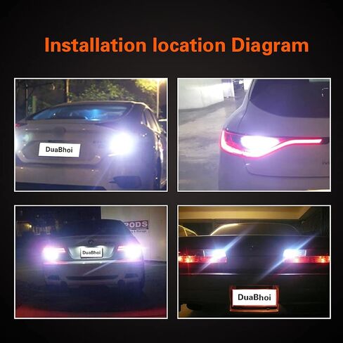 DuaBhoi 4× 1157 LED BAY15D 1034 2057 2357 7528 P21/5W Bulb Replacement for Car RV Camper Reverse Lamps Back Up Tail Brake Stop Parking Interior Indoor Dome Light White in Saudi Arabia