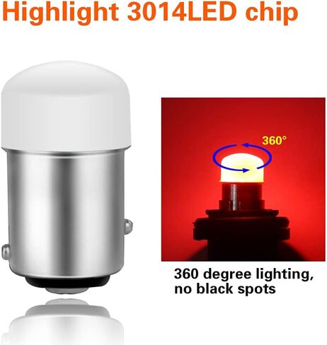 DuaBhoi 4× 1157 LED BAY15D 1034 2057 2357 7528 P21/5W Bulb Replacement for Car RV Camper Reverse Lamps Back Up Tail Brake Stop Parking Interior Indoor Dome Light White in Saudi Arabia