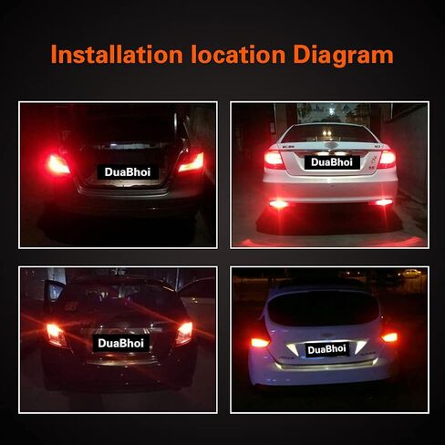 DuaBhoi 4× 1157 LED BAY15D 1034 2057 2357 7528 P21/5W Bulb Replacement for Car RV Camper Reverse Lamps Back Up Tail Brake Stop Parking Interior Indoor Dome Light White in Saudi Arabia