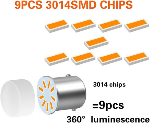 DuaBhoi 4× 1157 LED BAY15D 1034 2057 2357 7528 P21/5W Bulb Replacement for Car RV Camper Reverse Lamps Back Up Tail Brake Stop Parking Interior Indoor Dome Light White in Saudi Arabia