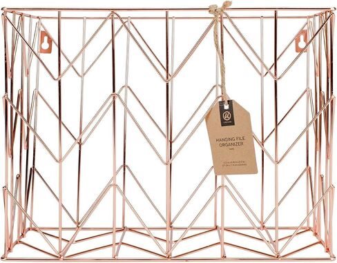 U Brands Hanging File Desk Organizer and Pencil Cup, Copper/Rose Gold in Saudi Arabia