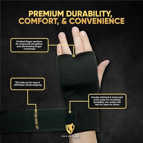 لفافات اليد الجل من فايت جير للملاكمة، لفافات سريعة للرجال والنساء، تدريب كيك بوكسينغ Muay Thai MMA in Kuwait