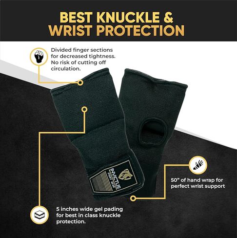 لفافات اليد الجل من فايت جير للملاكمة، لفافات سريعة للرجال والنساء، تدريب كيك بوكسينغ Muay Thai MMA in Kuwait