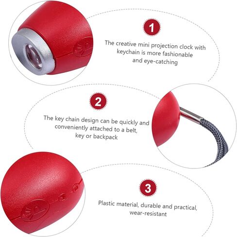 Projection Electronic Clock Kids Key Chains Digital Watches for Kids Night Light Clock Travel Mini LED Clock Flashlight Keychain Portable Clock Keychain Flashlight Clock Travel in Kuwait