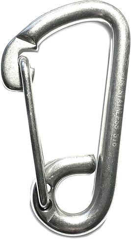 الولايات المتحدة الفولاذ المقاوم للصدأ 2 قطع الفولاذ المقاوم للصدأ 316 خطاف بنابض حلقة تسلق 5/16 "(8 مللي متر) مشبك أمان من الدرجة البحرية in Kuwait