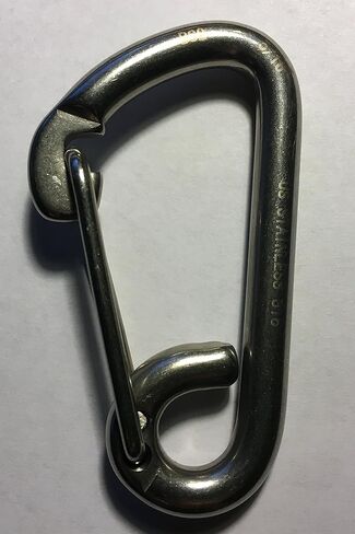 الولايات المتحدة الفولاذ المقاوم للصدأ 2 قطع الفولاذ المقاوم للصدأ 316 خطاف بنابض حلقة تسلق 5/16 "(8 مللي متر) مشبك أمان من الدرجة البحرية in Kuwait