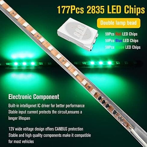 HONLEEX 2 قطعة 3FT RGB LED أضواء سوط 270 درجة ستروب تلقائي LED هوائي ضوء مقاوم للماء للطرق الوعرة ATV UTV RZR شاحنة قارب Can-am.DC12V.(90 سم) in Kuwait