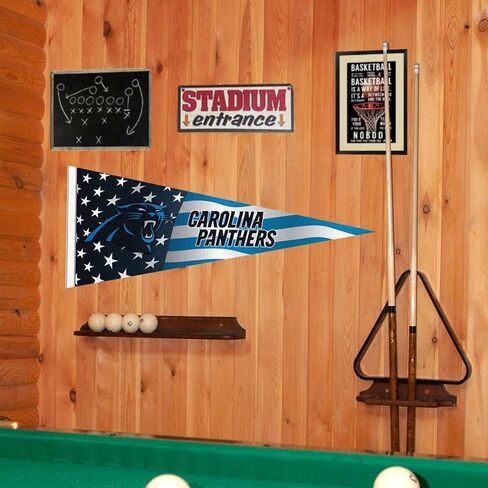 Carolina Panthers Nation USA Americana Stars and Stripes Pennant Banner Flag in Saudi Arabia