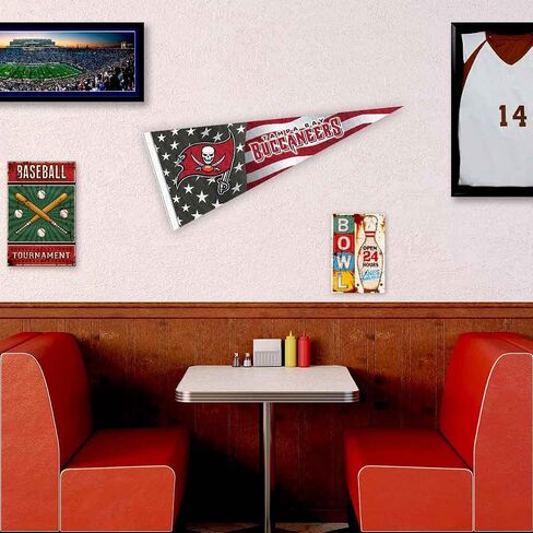 Tampa Bay Buccaneers Nation USA Americana Stars and Stripes Pennant Banner Flag in Saudi Arabia