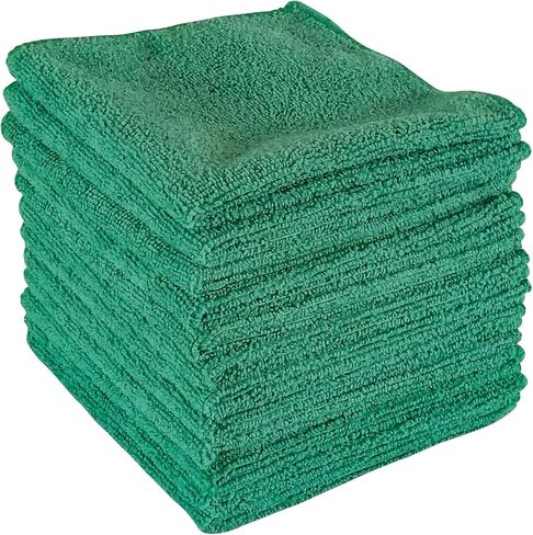 Best Magic Microfiber Cloth - Professional Series Cleaning Towels for Home, Kitchen, Bath, TV, Glass, Auto, Non-Abrasive, Ultra Absorbent, Streak-Free, Reusable, Washable, Wet/Dry - 12"x12" in Saudi Arabia