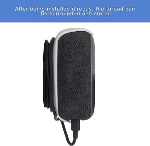 Echo Dot Wall Mount Holder for 3rd Generation, Built-in Cable Management Space-Saving Accessories for Dot(3rd Gen) Smart Speakers, with Sticking Tape and Drill Nail-Black in Kuwait