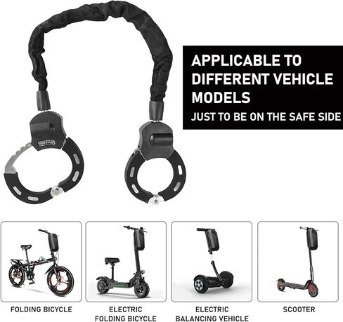 قفل سلسلة سكوتر مع حقيبة سكوتر، قفل أمان مضاد للسرقة، قفل سلسلة للأصفاد وحقيبة للدراجة الكهربائية سكوتر، دراجة نارية، دراجة، ملحقات سكوتر الكهربائية in Kuwait