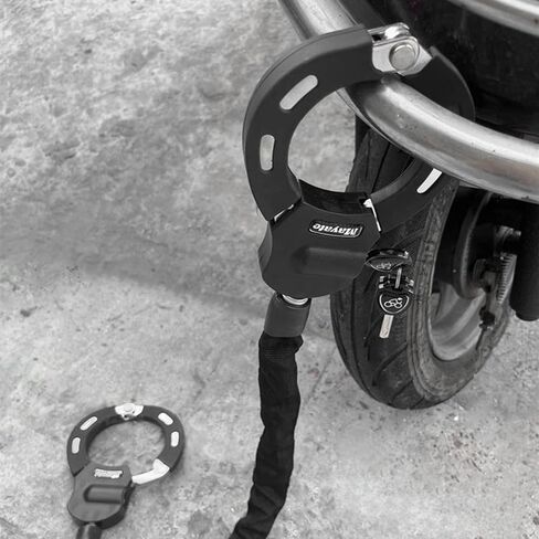 قفل سلسلة سكوتر مع حقيبة سكوتر، قفل أمان مضاد للسرقة، قفل سلسلة للأصفاد وحقيبة للدراجة الكهربائية سكوتر، دراجة نارية، دراجة، ملحقات سكوتر الكهربائية in Kuwait