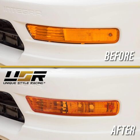 USR 98-01 Integra Bumper Lights - JDM Style All Amber Lens Turn Signal Parking Lamps (Left + Right) compatible with 1998-2001 Acura Integra DC2 in Saudi Arabia