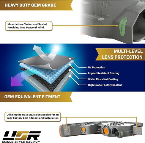USR 98-01 Integra Bumper Lights - JDM Style All Amber Lens Turn Signal Parking Lamps (Left + Right) compatible with 1998-2001 Acura Integra DC2 in Saudi Arabia