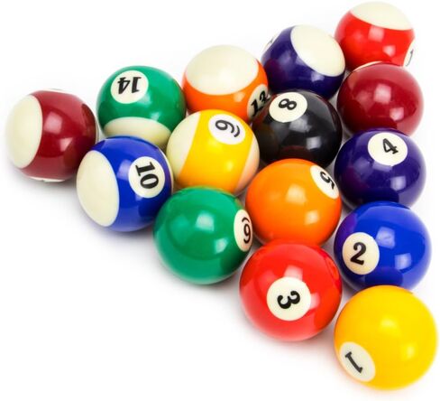 Felson Billiard Supplies Precision Engineered Billiard Balls – Full Set of 16 Balls for Pool Tables, Includes Eight Ball & White Cue Ball in Kuwait