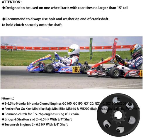 MOOSUN قابض طرد مركزي 3/4 بوصة تتحمل #35 سلسلة 12T لمحرك الدراجة الصغيرة GO Kart 3/4 Bar in Saudi Arabia
