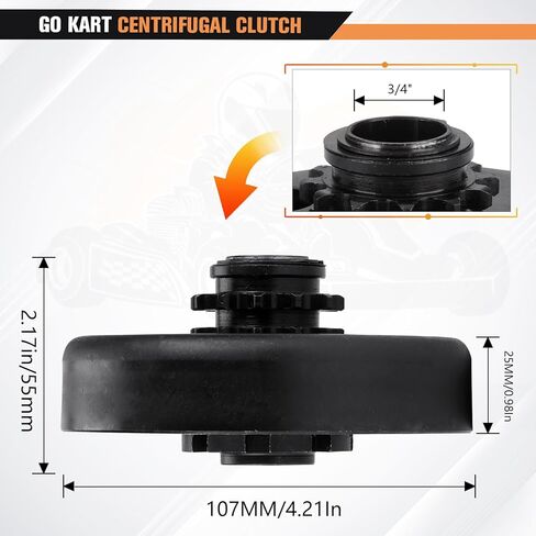 Go Kart Clutch 3/4 Bore 12T #35 سلسلة قابض طرد مركزي يناسب Honda GC160 GC190 GX120 GX140 GX160 GX200 2-6.5HP محركات صغيرة للدراجة الصغيرة Minibike Predator 212 212cc المحرك in Kuwait