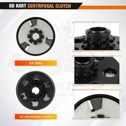 Go Kart Clutch 3/4 Bore 12T #35 سلسلة قابض طرد مركزي يناسب Honda GC160 GC190 GX120 GX140 GX160 GX200 2-6.5HP محركات صغيرة للدراجة الصغيرة Minibike Predator 212 212cc المحرك in Kuwait