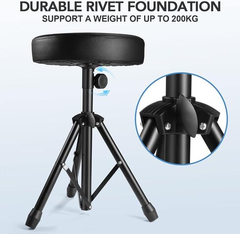 Noeler Universal Drum Throne Stool Metal Professional Drum Seat Sponge Padded for Kids&Adult with Anti-Slip feet in Saudi Arabia