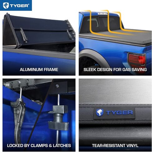 Tyger Auto T3 Soft Tri-fold Truck Bed Tonneau Cover Compatible with 2022-2024 Ford Maverick | 4.5' (54") Bed | TG-BC3F1061 in Saudi Arabia