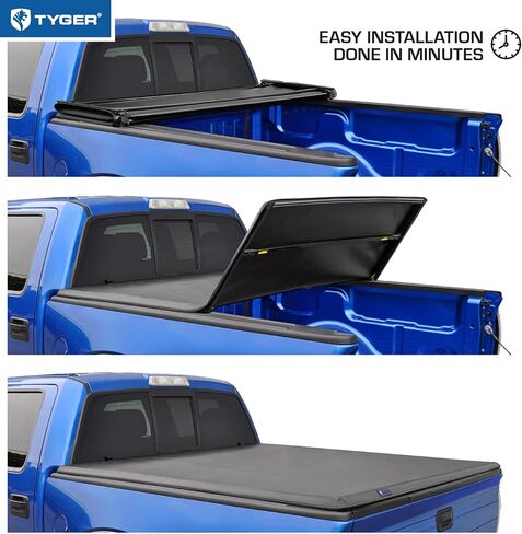 Tyger Auto T3 Soft Tri-fold Truck Bed Tonneau Cover Compatible with 2022-2024 Ford Maverick | 4.5' (54") Bed | TG-BC3F1061 in Saudi Arabia