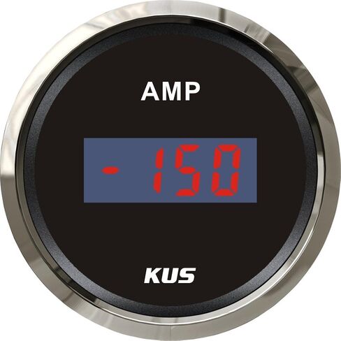 KUS CEAR-BS, ±150A, Digital Ammeter Gauge with ±150A Current Shunt Unit, 12V / 24V, 2" (52mm) with Backlight in Saudi Arabia