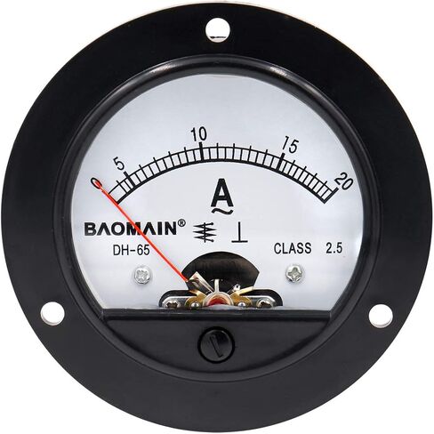 Baomain DH-65 Round Shaped AC 0-20A Analog Panel Meter Ammeter Gauge in Saudi Arabia