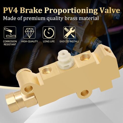 KIPA Brass PV4 Brake Proportioning Valve Disc Brake System Combination Valve for Ford Chevy Mopar 4 Wheel Disc Brakes Trucks 172-1361 in Saudi Arabia