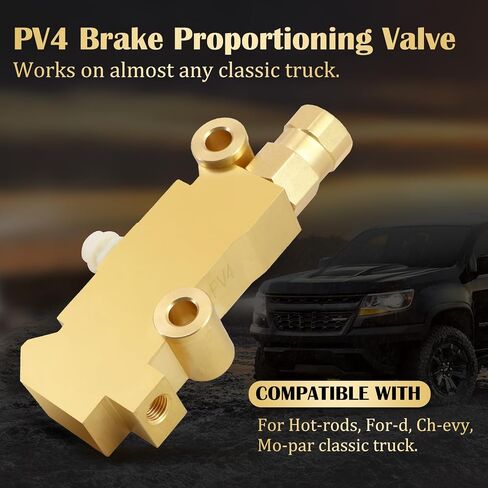 KIPA Brass PV4 Brake Proportioning Valve Disc Brake System Combination Valve for Ford Chevy Mopar 4 Wheel Disc Brakes Trucks 172-1361 in Saudi Arabia