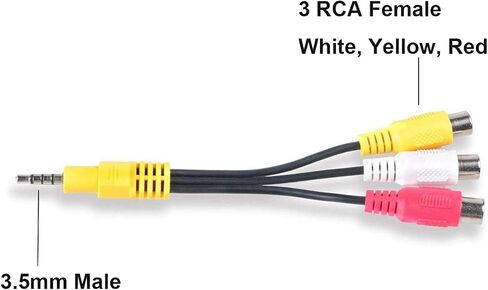3.5mm to 3 RCA Cable, Video AV Component Adapter Cable Replacement for TCL TV, 3 RCA to 3.5mm AV Input Adapter in Saudi Arabia
