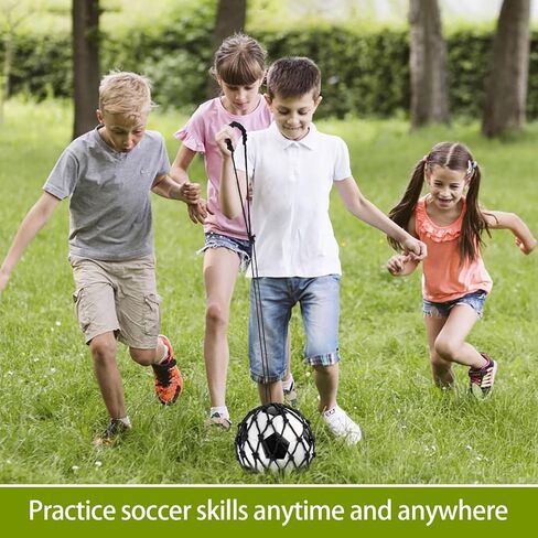 Welecom 2 قطعة كرة القدم ركلة رمي المدرب الخصر حزام كرة القدم عودة المدرب شبكة للأطفال البالغين مدرب كرة القدم شعوذة شبكة منفردة كرة القدم ركلة ممارسة التدريب المعدات المساعدة، يناسب حجم الكرة 3، 4، 5 in Kuwait