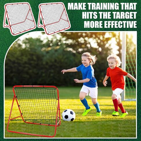 Libima 2 Pcs Rebound Soccer Training Net 3.3ft x 3.3ft Thickened Back Rebounder Net Foldable Training Rebound Screen Bounce Back Net for Kids Adults Soccer Baseball Volleyball Football Practice in Saudi Arabia