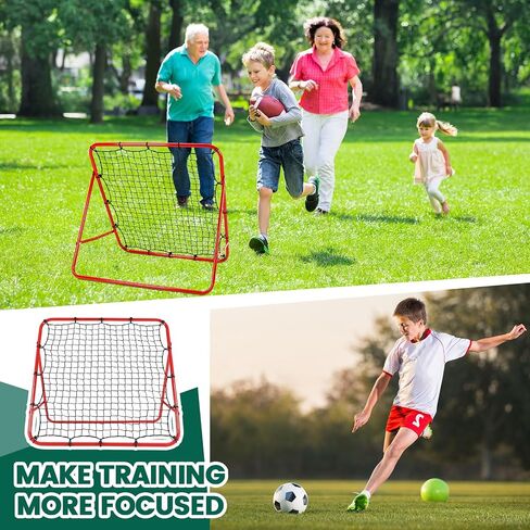 Libima 2 Pcs Rebound Soccer Training Net 3.3ft x 3.3ft Thickened Back Rebounder Net Foldable Training Rebound Screen Bounce Back Net for Kids Adults Soccer Baseball Volleyball Football Practice in Saudi Arabia