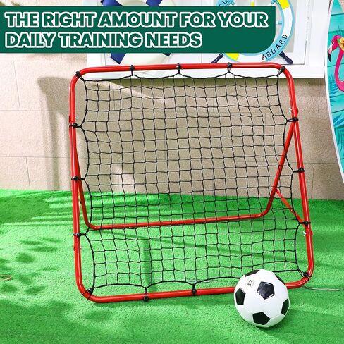 Libima 2 Pcs Rebound Soccer Training Net 3.3ft x 3.3ft Thickened Back Rebounder Net Foldable Training Rebound Screen Bounce Back Net for Kids Adults Soccer Baseball Volleyball Football Practice in Saudi Arabia