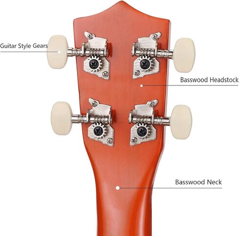 Trendy Soprano Ukulele for Beginners 21 Inch Hawaiian Ukelele for Adult Student with Gig Bag (Brown) in Saudi Arabia