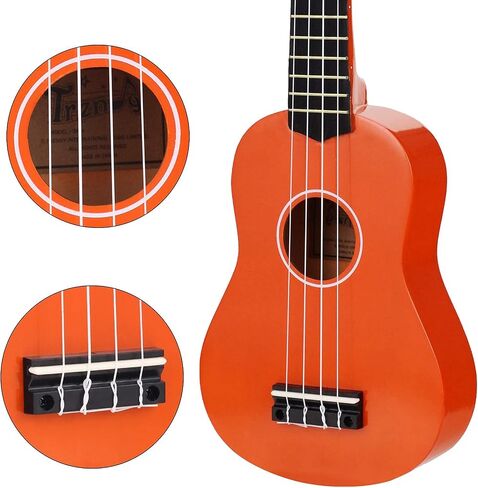 Trendy Soprano Ukulele for Beginners 21 Inch Hawaiian Ukelele for Adult Student with Gig Bag (Brown) in Saudi Arabia