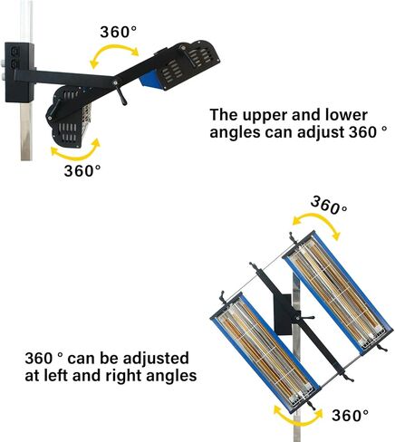 مصباح معالجة الطلاء بالأشعة تحت الحمراء، 2100 وات 110 فولت، ضوء تجفيف الطلاء بالأشعة تحت الحمراء قصير الموجة مع مؤقت (1-60 دقيقة)، مجفف طلاء إصلاح هيكل السيارة in Kuwait