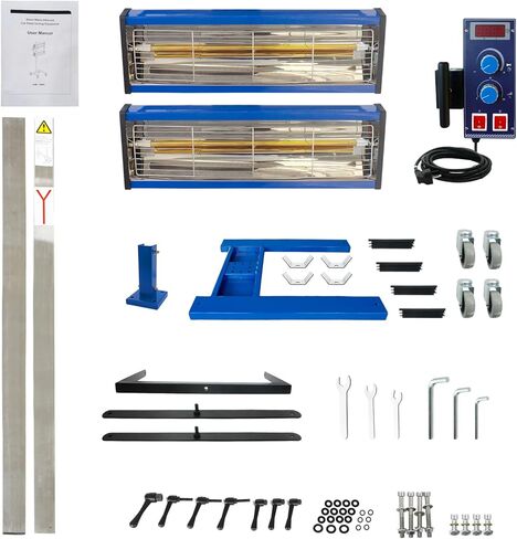مصباح معالجة الطلاء بالأشعة تحت الحمراء، 2100 وات 110 فولت، ضوء تجفيف الطلاء بالأشعة تحت الحمراء قصير الموجة مع مؤقت (1-60 دقيقة)، مجفف طلاء إصلاح هيكل السيارة in Kuwait