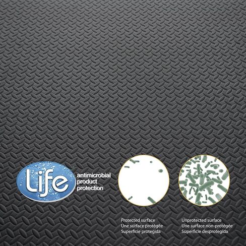 CAP Barbell Foam Mat, Black Diamond Plate Texture, 7mm Thick (MT-46937EBK) in Saudi Arabia